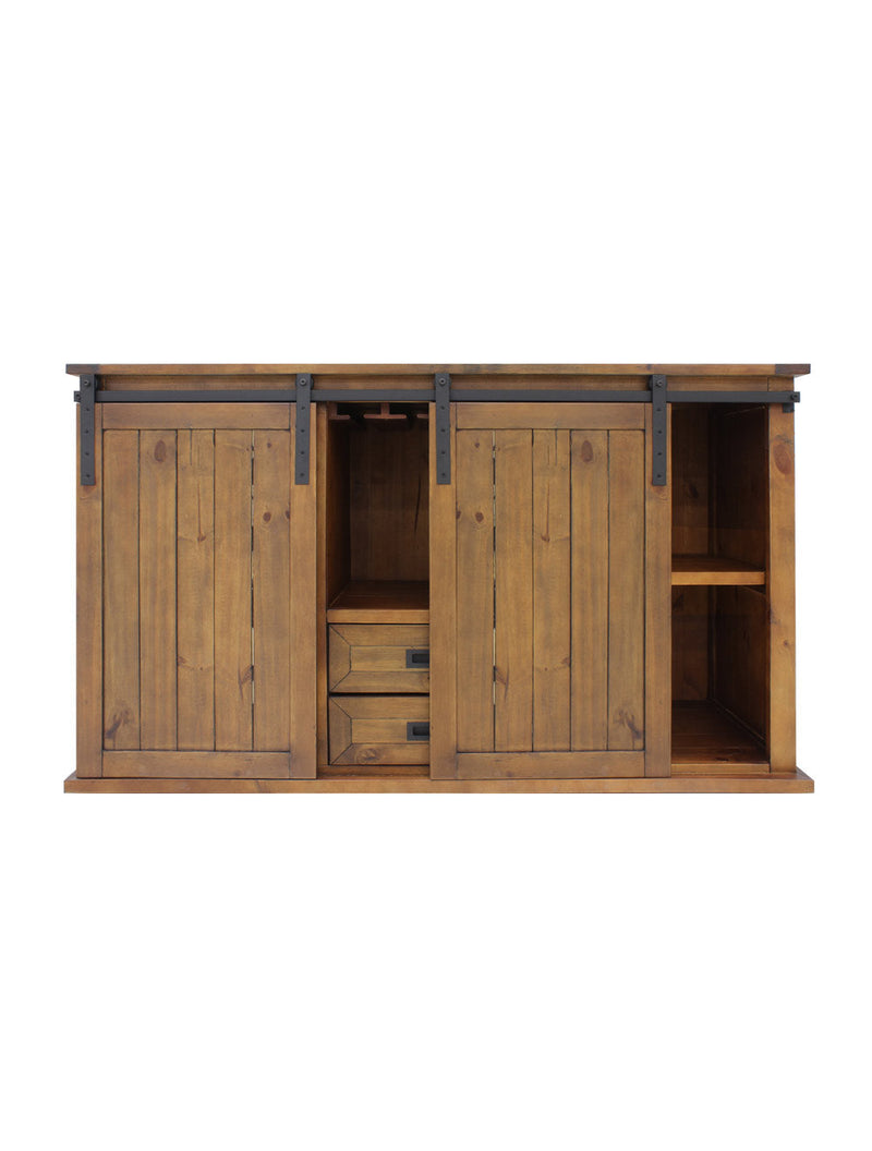 Vinotemp Rustic Wood Wine Cellar Credenza Vinotemp