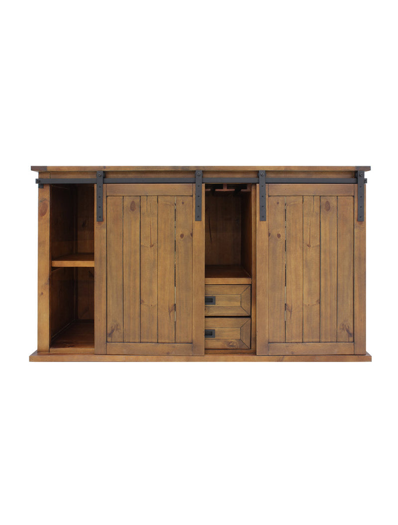Vinotemp Rustic Wood Wine Cellar Credenza Vinotemp
