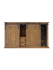 Vinotemp Rustic Wood Wine Cellar Credenza Vinotemp
