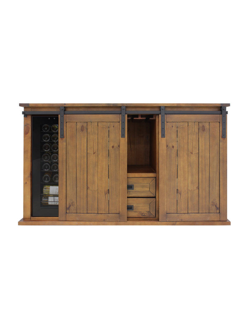 Vinotemp Rustic Wood Wine Cellar Credenza Vinotemp