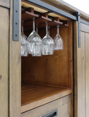 Vinotemp Rustic Wood Wine Cellar Credenza Vinotemp