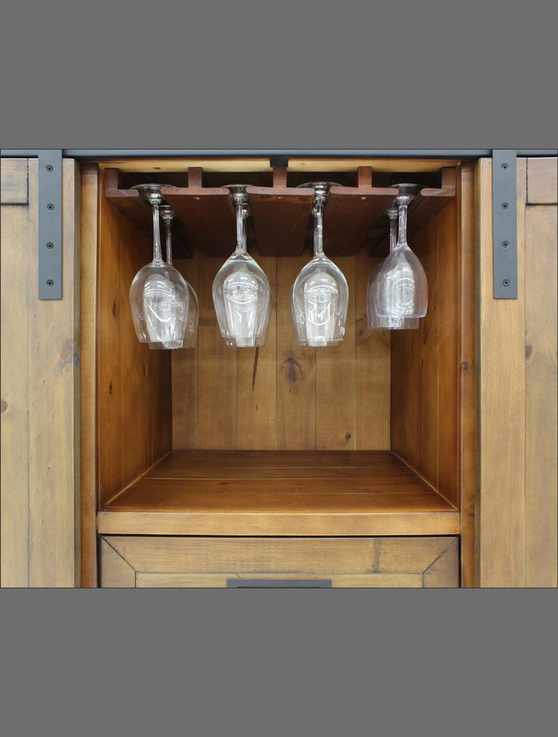 Vinotemp Rustic Wood Wine Cellar Credenza Vinotemp