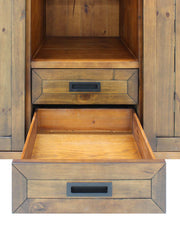 Vinotemp Rustic Wood Wine Cellar Credenza Vinotemp