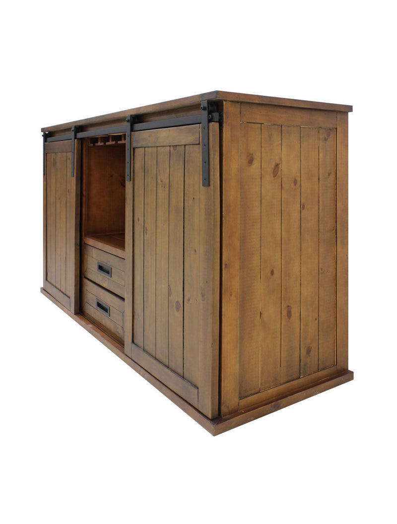 Vinotemp Rustic Wood Wine Cellar Credenza Vinotemp