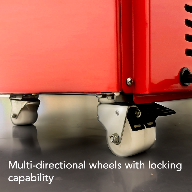 Whynter TBR-185SR 1.8 cu. ft. Portable Toolbox Refrigerator with 2-Drawers and Lock in Red Stainless Steel with Casters Whynter