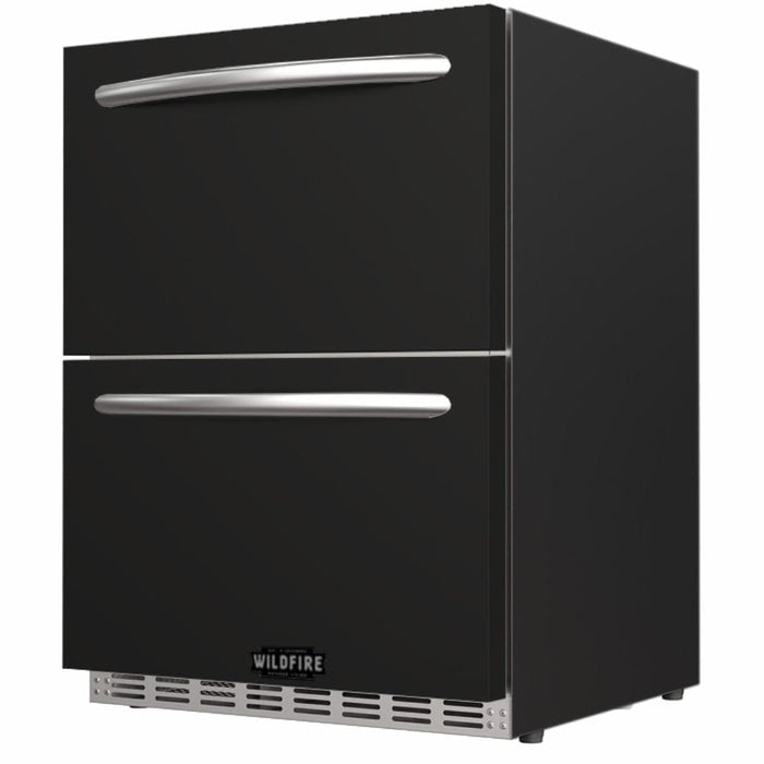 Wildfire 24" Dual Drawer Black Stainless Steel Fridge Sleeve
