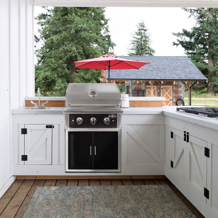 Wildfire Ranch PRO 30" Built-In Black 304 Stainless Steel Gas Grill (2 Burner)