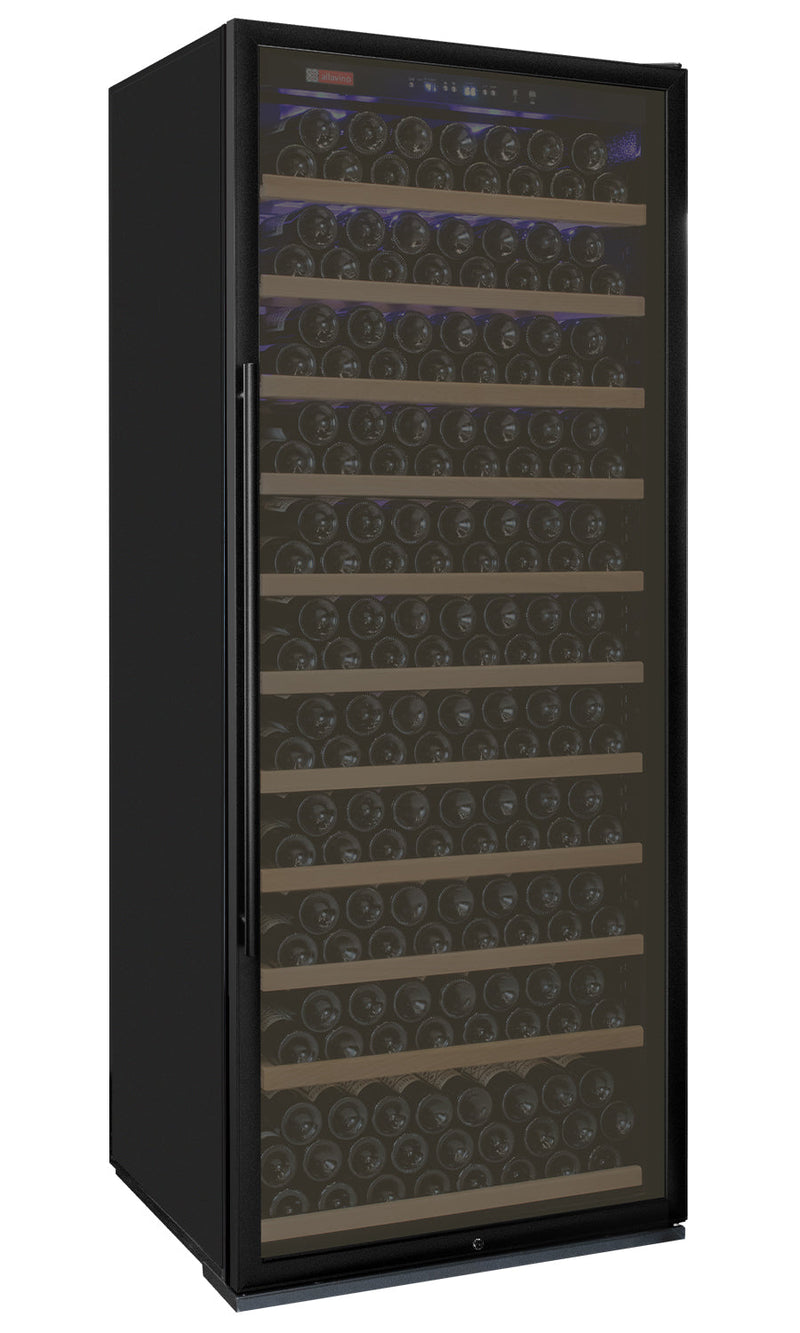 32" Wide Vite II Tru-Vino 277 Bottle Single Zone Black Right Hinge Wine Refrigerator Allavino