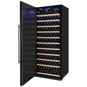 32" Wide Vite II Tru-Vino 305 Bottle Single Zone Solid Black Left Hinge Door Wine Refrigerator Allavino