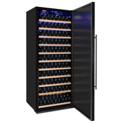 32" Wide Vite II Tru-Vino 305 Bottle Single Zone Solid Black Right Hinge Door Wine Refrigerator Allavino