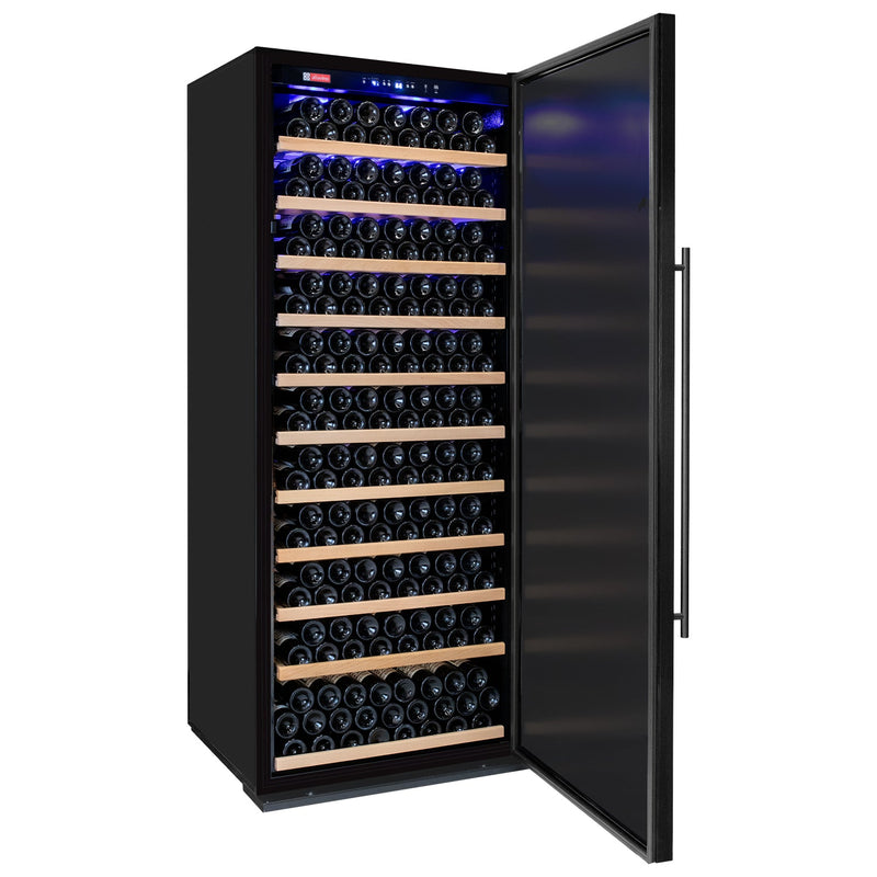 32" Wide Vite II Tru-Vino 305 Bottle Single Zone Solid Black Right Hinge Door Wine Refrigerator Allavino