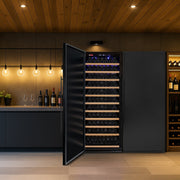 32" Wide Vite II Tru-Vino 305 Bottle Single Zone Solid Black Right Hinge Door Wine Refrigerator Allavino