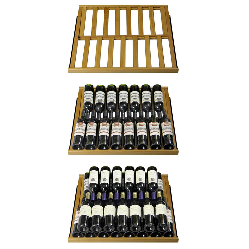 32" Wide Vite II Tru-Vino 305 Bottle Single Zone Solid Black Right Hinge Door Wine Refrigerator Allavino