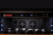 76.5" Tall Black Wine Refrigerator with Two Refrigerated Drawers Allavino