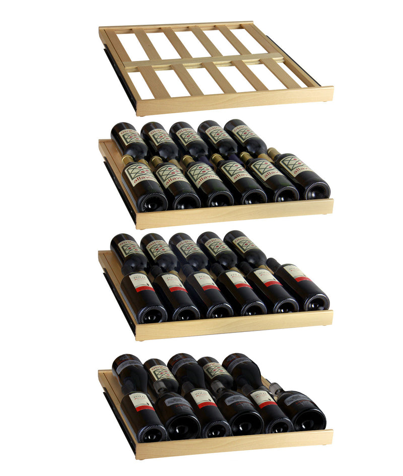 76.5" Tall Stainless Steel Wine Refrigerator with Two Refrigerated Drawers Allavino
