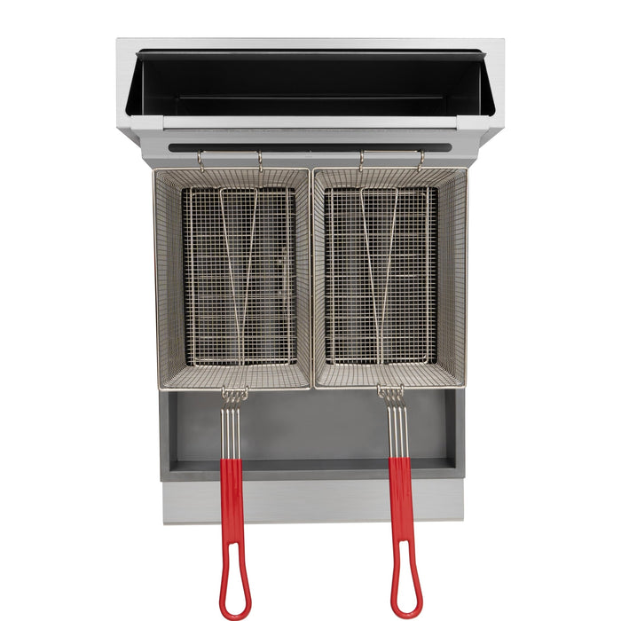 75 lb. Floor Standing Natural Gas Commercial Fryer with 150,000 BTU in Stainless-Steel, ETL Listed (KM-FDF75-NG)