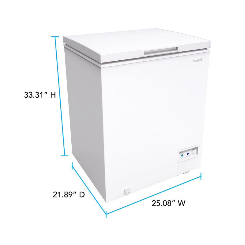 Avanti 5.0 cu. ft. Garage Ready Convertible Chest Freezer Avanti Products, LLC
