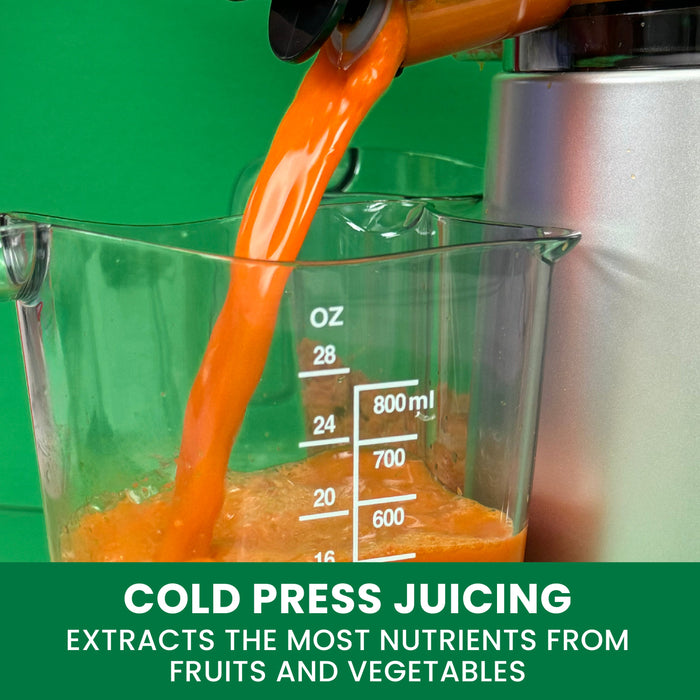 Omega JC4000 45-65 RPM Wide Mouth Vertical Cold Press Juicer - Silver
