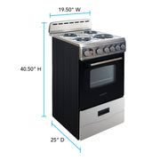 Avanti 20" Electric Range Oven with Framed Glass Door Avanti Products, LLC