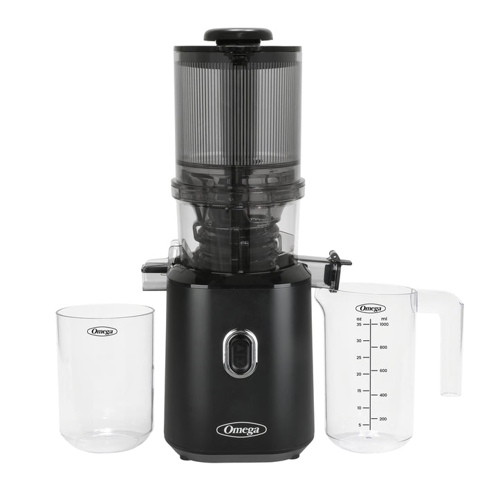 Omega OMJCSMVBBK13 150W Time Saving Cold Press Batch Juicer - Vertical Slow Masticating Juicer