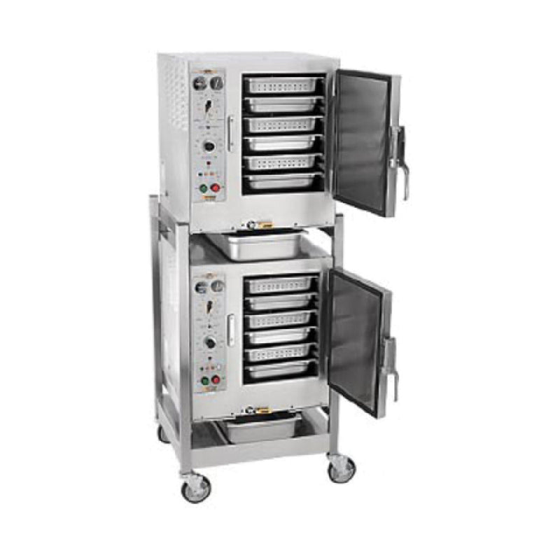 AccuTemp S62083D100 DBL Two Steam'N'Hold™ Boilerless Convection Steamer Includes Stand With Casters - CulinaryProfis