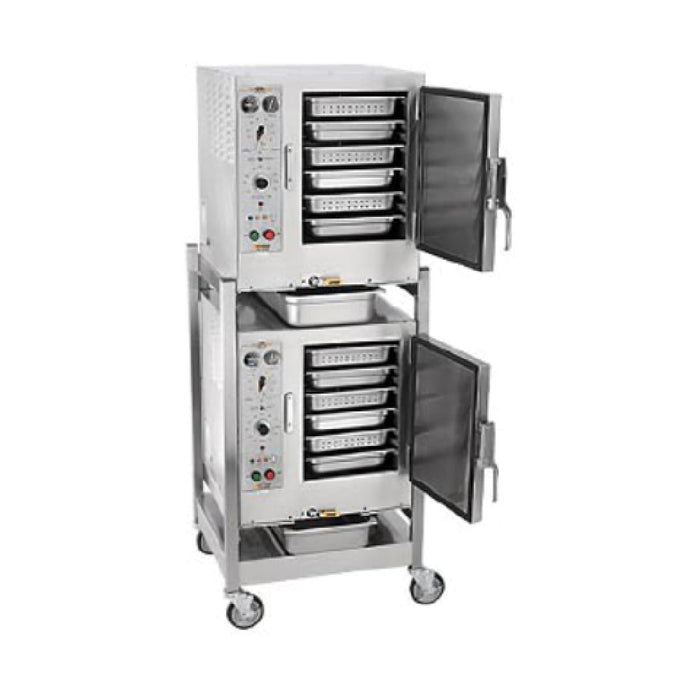 AccuTemp S62083D150 DBL Two Steam'N'Hold™ Boilerless Convection Steamer Includes Stand With Casters - CulinaryProfis