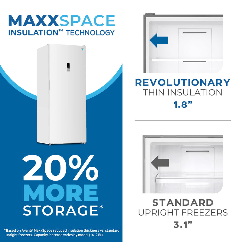 Avanti MaxxSpace Garage-Ready 23 cu. ft. Convertible Upright Freezer Avanti Products, LLC