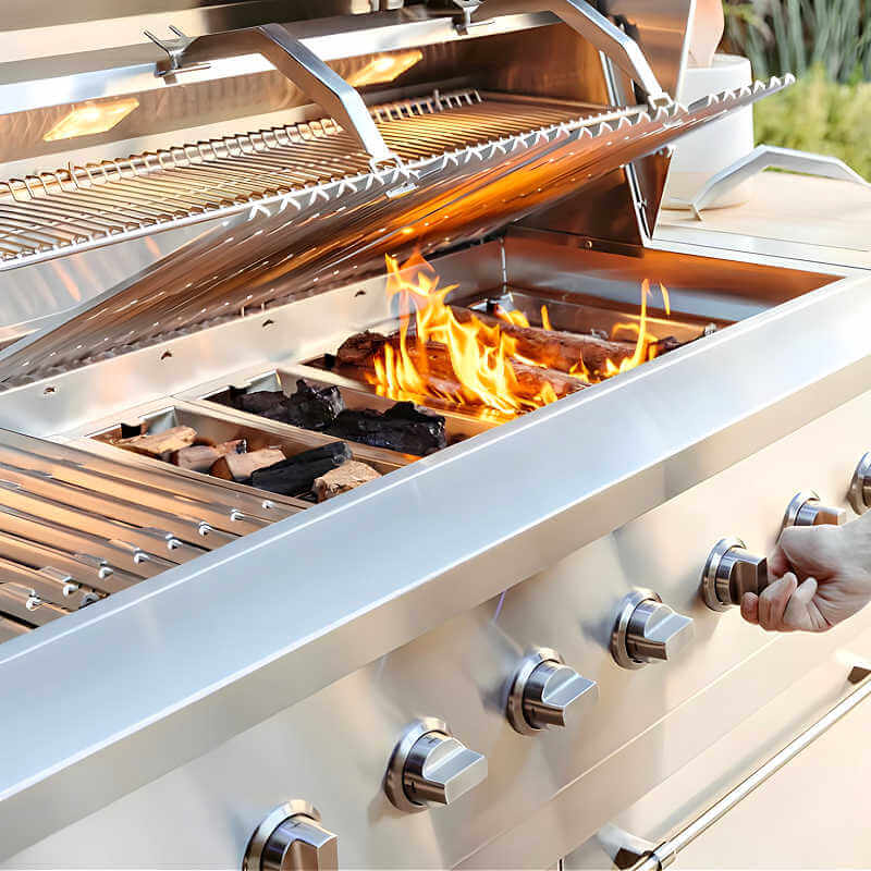 American Made Grills Encore 36 Inch Hybrid Built In Grill - CulinaryProfis