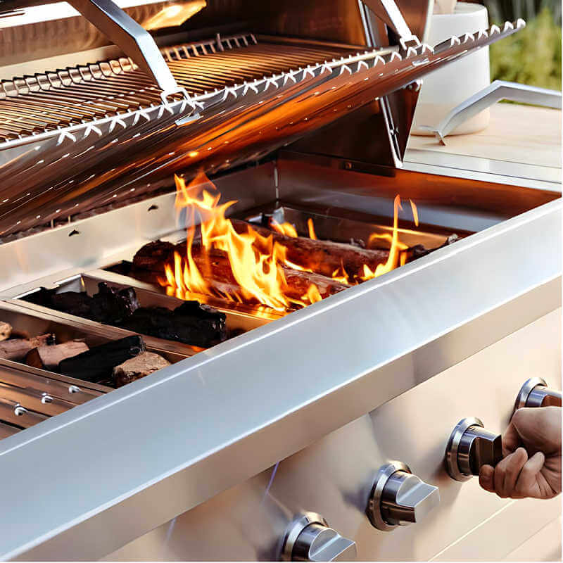 American Made Grills Encore 54 Inch Hybrid Freestanding Grill - CulinaryProfis