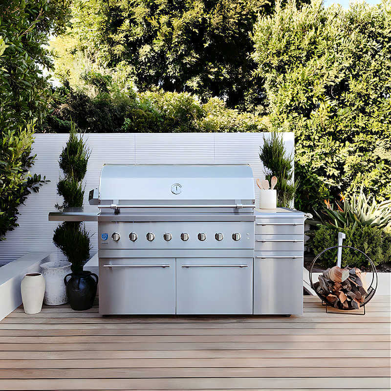 American Made Grills Encore 54 Inch Hybrid Freestanding Grill - CulinaryProfis