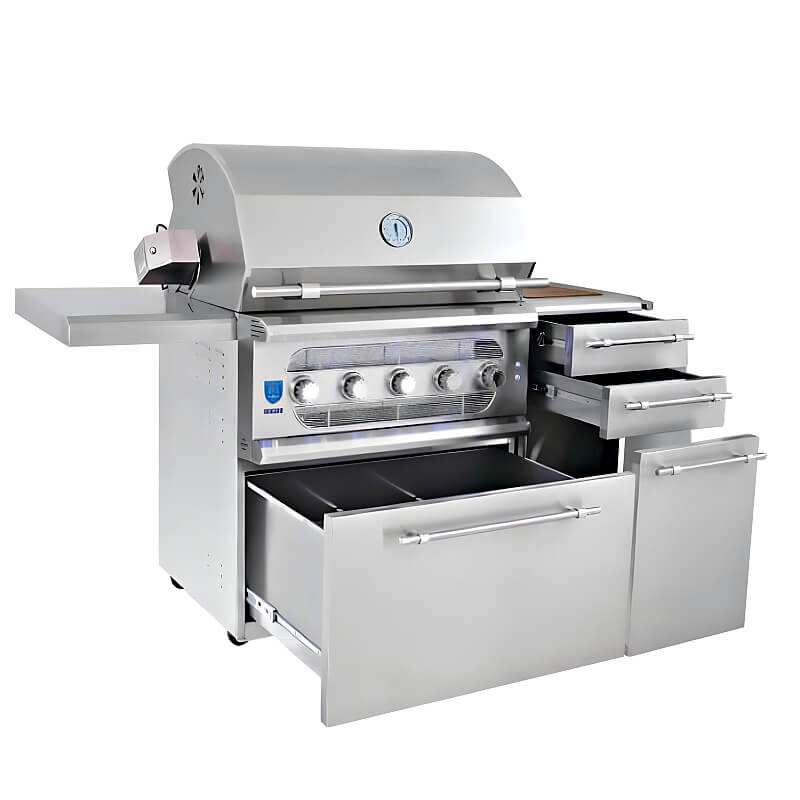 American Made Grills Muscle 36 Inch Hybrid Freestanding Grill - CulinaryProfis