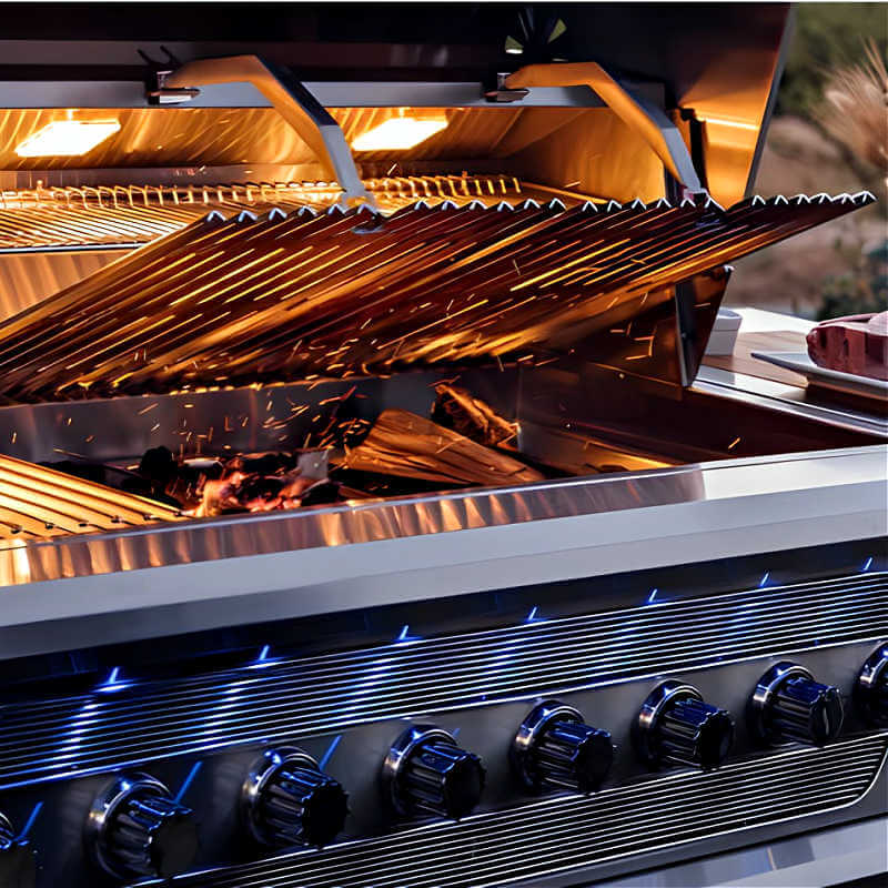 American Made Grills Muscle 54 Inch Hybrid Freestanding Grill - MUSFS54 - CulinaryProfis