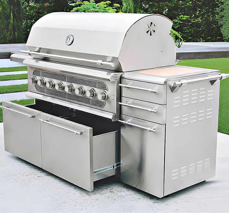 American Made Grills Muscle 54 Inch Hybrid Freestanding Grill - MUSFS54 - CulinaryProfis