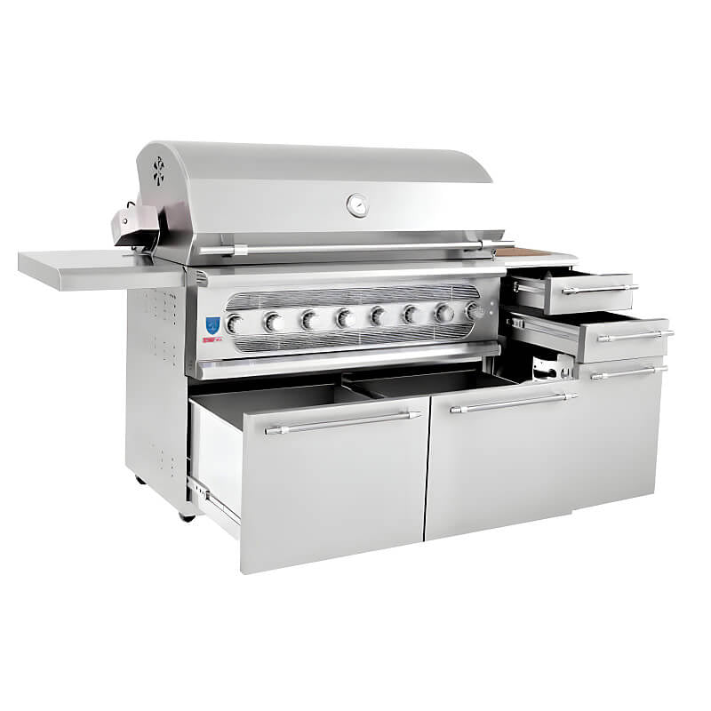 American Made Grills Muscle 54 Inch Hybrid Freestanding Grill - MUSFS54 - CulinaryProfis