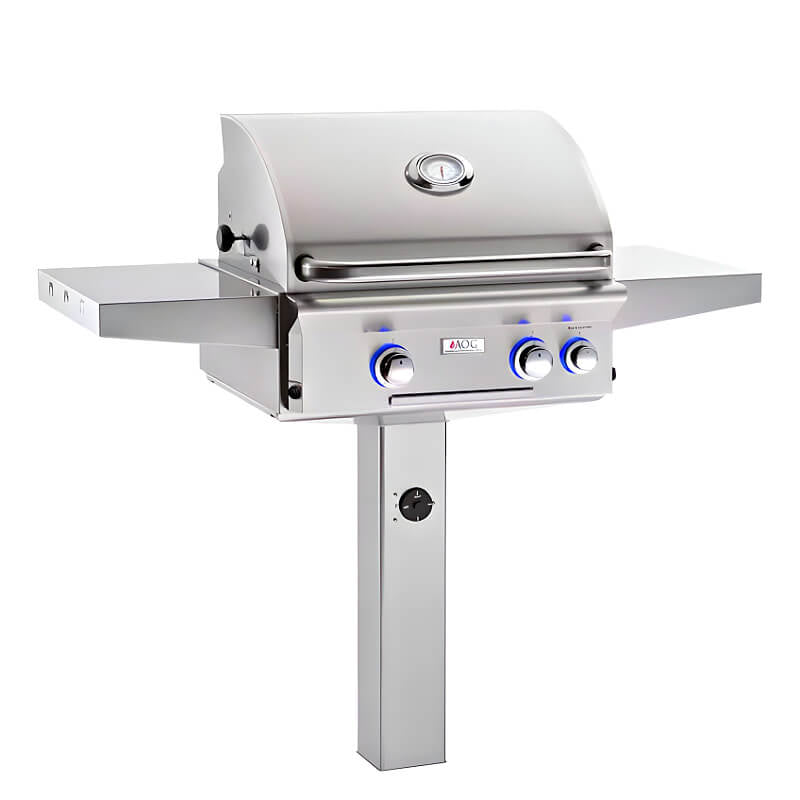 American Outdoor Grill 24 Inch In - Ground Post L Series Gas Grill w/ Rotisserie - CulinaryProfis