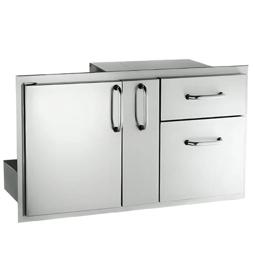American Outdoor Grill 36 - Inch Access Door With Platter Storage & Double Drawer - 18 - 36 - SSDD - CulinaryProfis