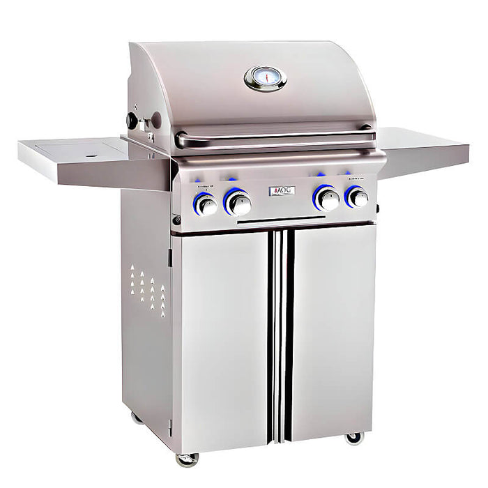American Outdoor Grill L Series 24 Inch Portable Gas Grill With Side Burner And Rotisserie - CulinaryProfis