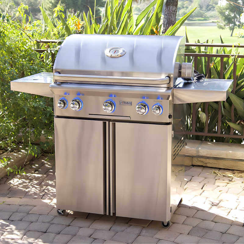 American Outdoor Grill L Series 30 Inch 3 Burner Portable Gas Grill With Side Burner & Rotisserie - CulinaryProfis