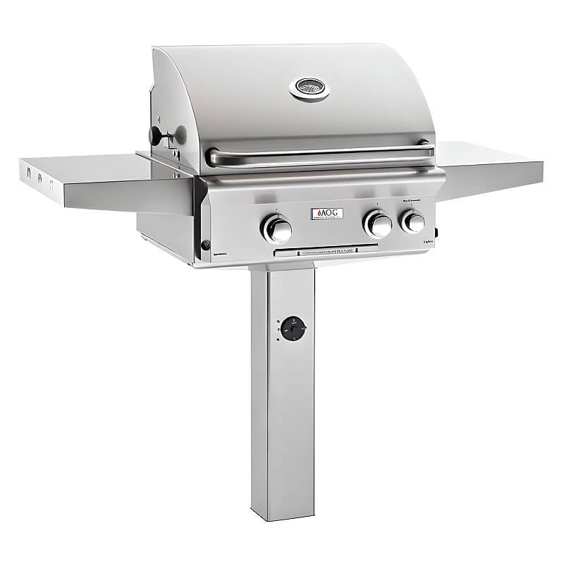 American Outdoor Grill T - Series 24 Inch Gas Grill In - Ground Post w/ Rotisserie - CulinaryProfis
