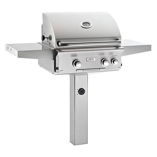 American Outdoor Grill T - Series 24 Inch Gas Grill In - Ground Post w/ Rotisserie - CulinaryProfis