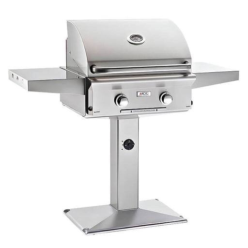 American Outdoor Grill T Series 24 Inch w. Rotisserie & Patio Pedestal Gas Grill - CulinaryProfis