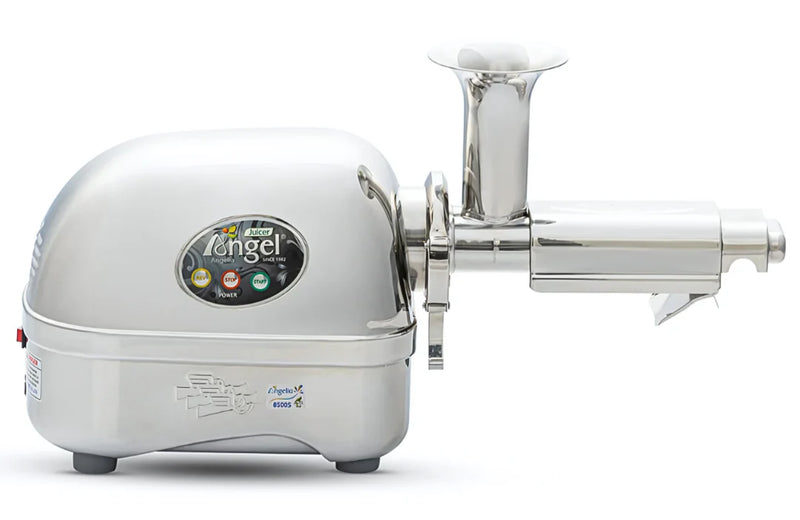 Angel Juicer 8500 3HP 82RPM Twin Gear Surgical Steel Juicer (Super Angel Deluxe) Angel Juicer