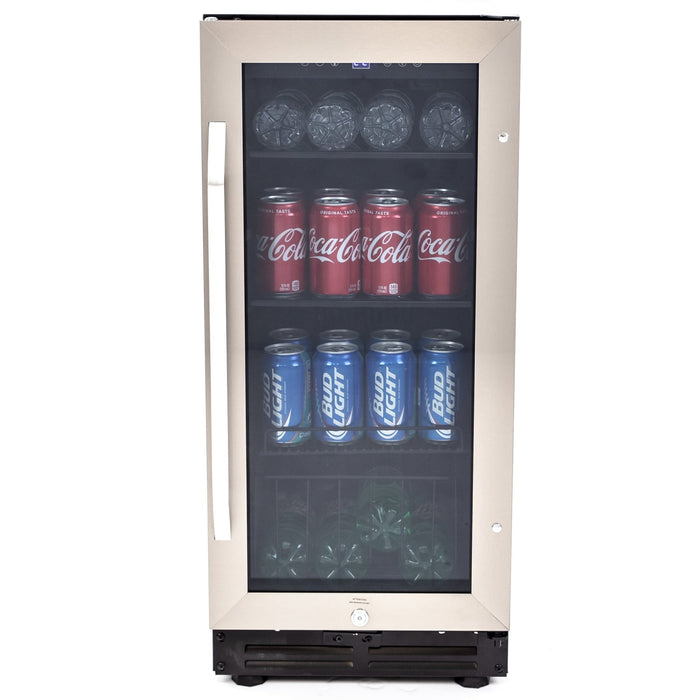 Avanti - BCA3115S3S, Avanti Beverage Center, 72 Can Capacity, in Stainless Steel with Black Cabinet - CulinaryProfis