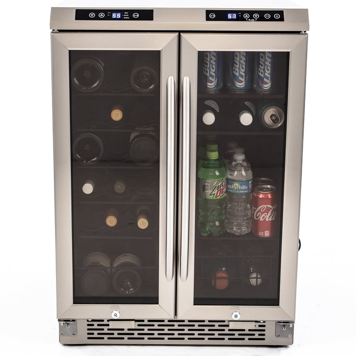Avanti - WBV19DZ, Avanti Dual - Zone Wine and Beverage Center, 19 Bottle/66 Can Capacity, in Stainless Steel - CulinaryProfis