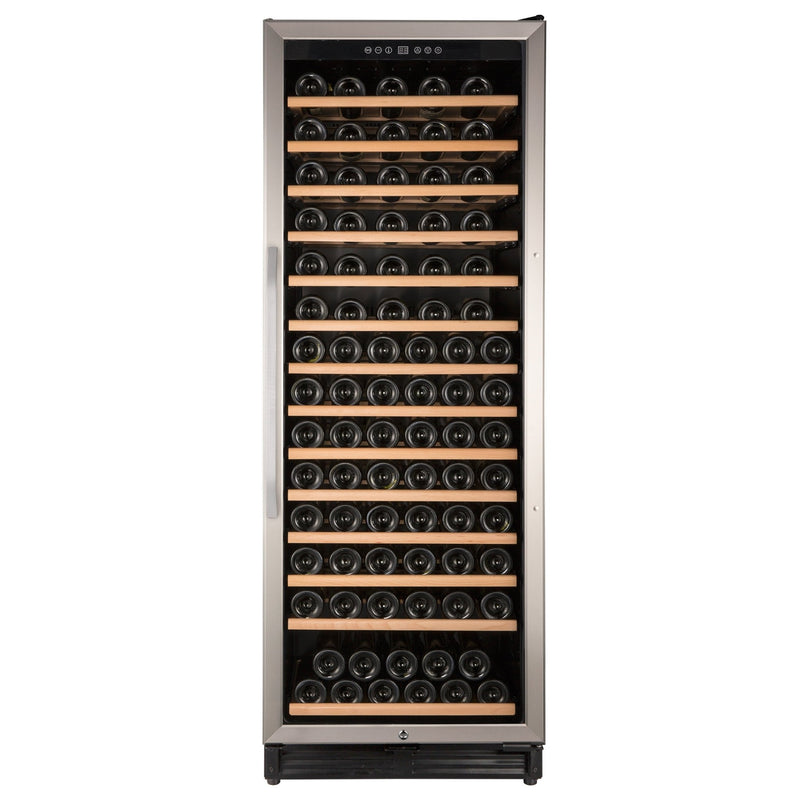 Avanti - WCF149SE3S, Avanti Wine Cooler, 149 Bottle Capacity, in Stainless Steel with Wood Accent Shelving - CulinaryProfis