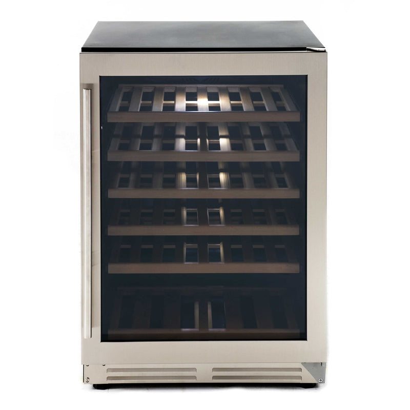 Avanti - WCF51S3SS, Avanti DESIGNER Series Wine Cooler, 51 Bottle Capacity, in Stainless Steel with Wood Accent Shelving - CulinaryProfis