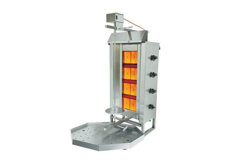 Axis AX - VB4 176 lb Gyro Machine, Heavy - Duty Stainless Steel Construction, Infrared Burners - CulinaryProfis