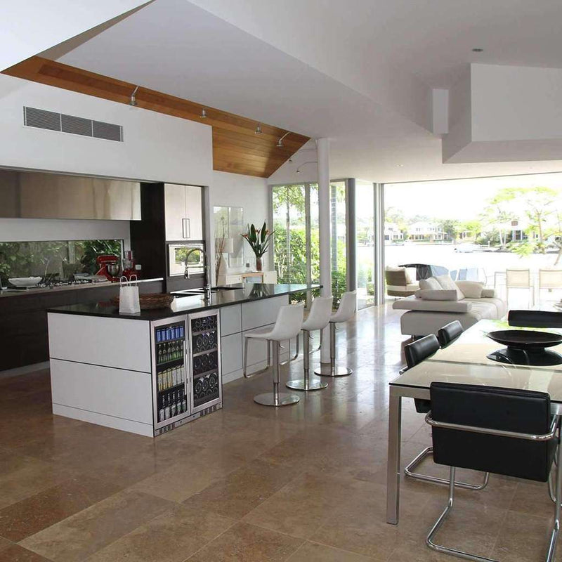 39 Inch Under Counter Wine And Beer Fridge Combo KingsBottle.com