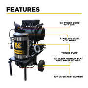 BEPowerEquipment 1,000 PSI 2.0 GPM Hot Water Electric Pressure Washer with Comet Triplex Pump - 1250 - CulinaryProfis
