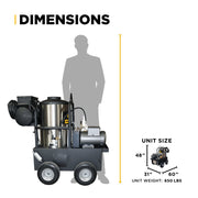 BEPowerEquipment 2,300 PSI 4.0 GPM Hot Water Electric Pressure Washer with General Triplex Pump - 15 - 423 - CulinaryProfis